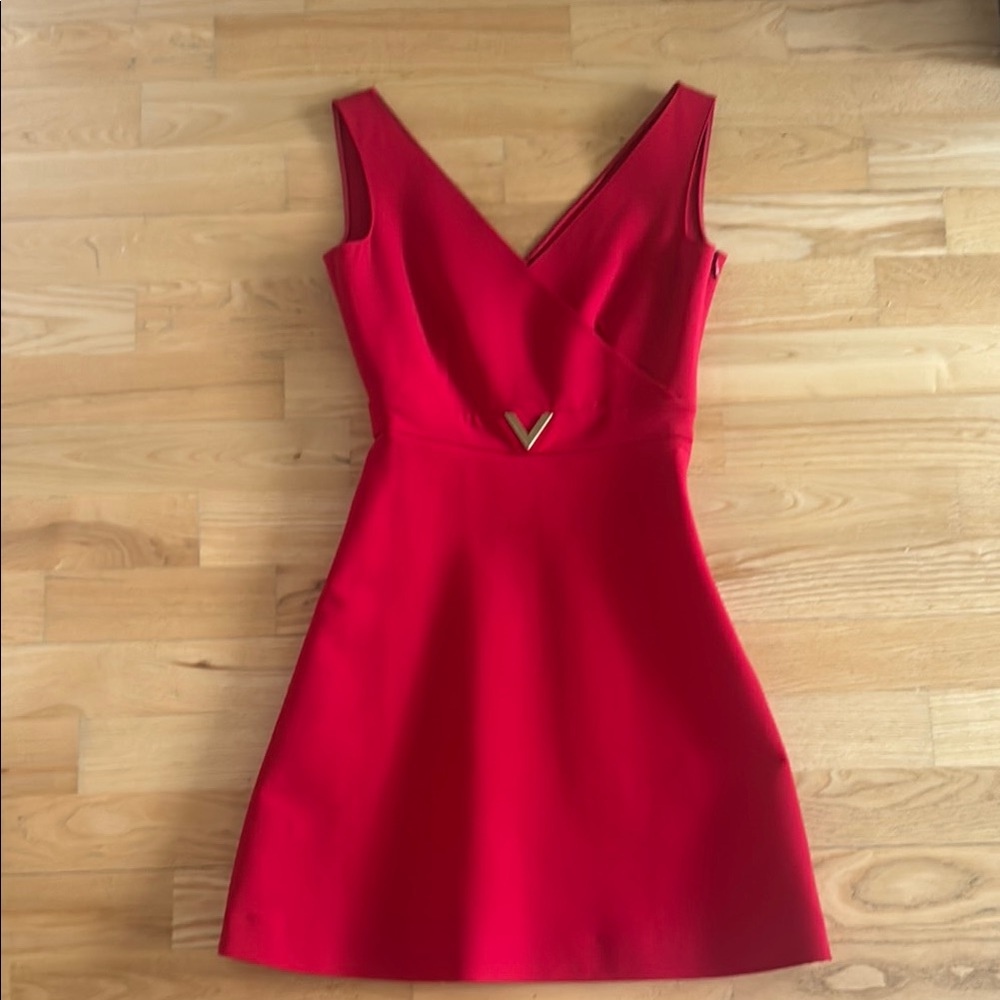 Valentino Elegant Red Sleeveless Dress xs 0
